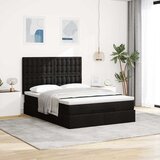  Otomanski krevet s madracem crni 140x200 cm tkanine | shoptok.hr