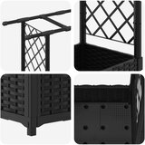  Povišeni krevet s mrežom i krovom Crna 203 x 40 x 123 cm PP | shoptok.hr