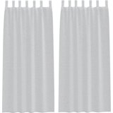 vidaXL Zavjese sa zavjesama 2 pcs Svjetlosiva 140 x 225 cm Poliester | shoptok.hr