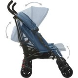 Dječja kolica za blizance modra čelična | shoptok.hr