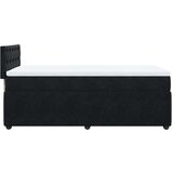 vidaXL Box spring postelja z vzmetnico črna 90x200 cm žamet | Shoptok.si
