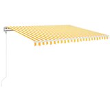 Tenda na automatsko uvlačenje 400 x 350 cm žuto-bijela | shoptok.hr