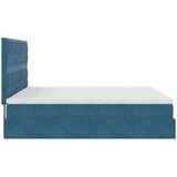  Otomanski posteljni okvir z vzmetnicami moder 200x200cm žamet, (22053199) | Shoptok.si