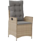  Vrtna garnitura - 9-dijelni vrtni blagovaonski set od poliratana s jastucima bež - 200 x 100 x 74 cm Sa naslonom za noge 8 | shoptok.hr