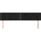  Uzglavlje s ušima crni 183x16x78/88 cm baršunasti | shoptok.hr