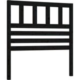  Posteljno vzglavje črno 106x4x100 cm trdna borovina, (20647657) | Shoptok.si