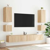  Zidni TV ormarić s LED svjetlima boja hrasta 40,5 x 35 x 40 cm | shoptok.hr