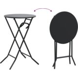  Sklopivi vrtni stol Antacitski Ø50x72 cm Čelik | shoptok.hr
