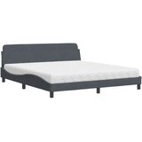 Krevet s madracem Dover tamnosivi 180x200 cm baršunasti | shoptok.hr