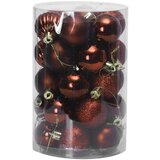 Tutumi Set bombki za božićno drvce smeđe 34 kom SYSD1688-038 | shoptok.hr