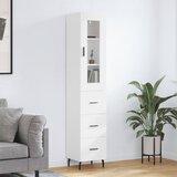 vidaXL Visoka omara bela 34,5x34x180 cm inženirski les | Shoptok.si