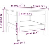vidaXL Klubska mizica medeno rjava 55x55x40 cm trdna borovina | Shoptok.si