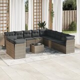  12-dijelni set vrtnih sofa od poliratana s jastucima sivi | Eponuda.com