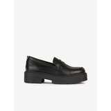 Geox Black Women's Leather Moccasins on the Spherica Platform - Women Cijene