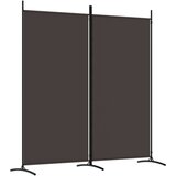 Sobna pregrada s 2 panela smeđa 175 x 180 cm od tkanine | shoptok.hr