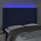  LED uzglavlje plavo 147 x 16 x 118/128 cm od tkanine | shoptok.hr