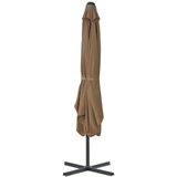  suncobran s čeličnim stupom 250 x 250 cm smeđesivi | Eponuda.com