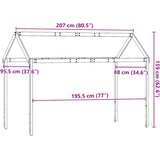Krov za dječji krevet 207 x 95,5 x 159 cm od masivne borovine | shoptok.hr