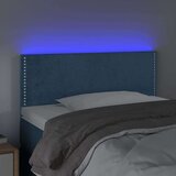 vidaXL LED posteljno vzglavje temno modro 100x5x78/88 cm žamet | Shoptok.si