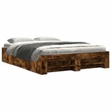 Furnova Posteljni okvir brez vzmetnice hrast 150x200 cm inženirski les, (21940789) | Shoptok.si