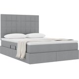  Krevet s madracem i skladištem Svijetlo siva 140 x 190 cm Svjetlosiva | Shoptok.si