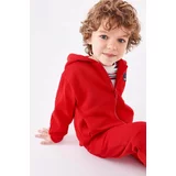 Mayoral Otroški pulover rdeča barva, s kapuco