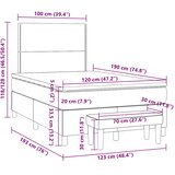  box spring s madracem crni 120 x 190 cm od tkanine | Eponuda.ba