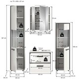 MID.YOU Kopalnica Kojak, Bela, Antracit, Osvetlitev, 4-Delna | Shoptok.si
