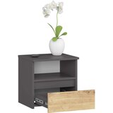 AKORD Cl1 Nočna Omarica, 1 Predal, Grafitno Siva/Hrast Artisan, (5000332047) | Shoptok.si