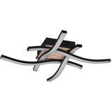 Tri O Crna/smeđa LED stropna svjetiljka 46x46 cm Route – | shoptok.hr