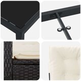  Set za objedovanje od 3 dijela s jastučićima crnog poliratana | shoptok.hr