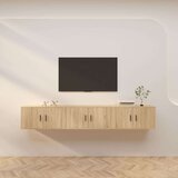 vidaXL Stenska TV omarica 3 kosi sonoma hrast 80x34,5x40 cm | Shoptok.si