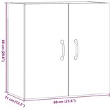 vidaXL Zidni ormarić boja staro drvo 60x31x60 cm od konstruiranog drva | shoptok.hr