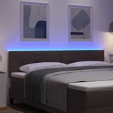  LED glava kreveta s LED trakama Tamno smeđa 180 cm tkanina | shoptok.hr