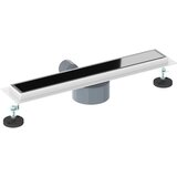  Odvod za tuš s staklenim poklopcem i 360° sifonom Crna 50 cm | shoptok.hr