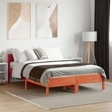  Okvir kreveta s uzglavljem voštano smeđi 120x190 cm od borovine | shoptok.hr
