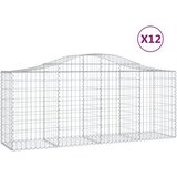  Lučne gabionske košare 12 kom 200x50x80/100cm pocinčano željezo | shoptok.hr