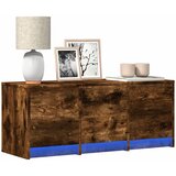 TV ormarić s LED svjetlima boja hrasta 97x34x40 cm drveni | shoptok.hr