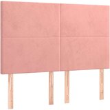  Posteljni okvir z vzglavjem roza 140x200 cm žamet, (20905525) | Shoptok.si