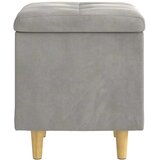  Otoman za pohranu Svijetlo siva 40 x 40 x 45 cm Baršun | Eponuda.com