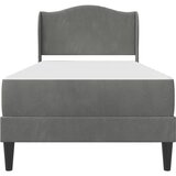  Okvir za krevet s uzglavljem Tamnosiva 90 x 190 cm Baršun - Tamnosiva 90 x 190 cm | shoptok.hr