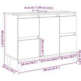 vidaXL Omarica za umivalnik starinski les 80x33x60 cm inženirski les | Shoptok.si