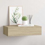  Zidna polica s ladicom boja hrasta 40 x 23,5 x 10 cm MDF | shoptok.hr