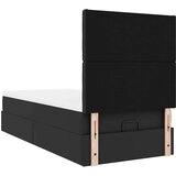 vidaXL Otomanski okvir kreveta s madracem crni 90x190 cm umjetna koža | shoptok.hr