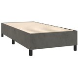 Box spring krevet s madracem tamnosivi 100x200 cm baršunasti | shoptok.hr