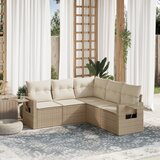 vidaXL 5-dijelni vrtni set sofa s jastucima bež od poliratana | shoptok.hr