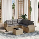 vidaXL 6-dijelni set vrtnih sofa s jastucima bež od poliratana | shoptok.hr
