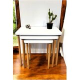 Hanah home Set uklopivih stočića, 3 komada, Beli Cene