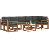  Set vanjskih sofa 8 kom. Prirodna i antracit | shoptok.hr