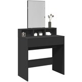 vidaXL Toaletna mizica z ogledalom črna 80x41x144,5 cm | Shoptok.si